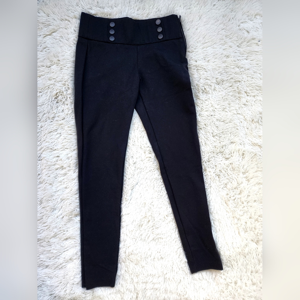 Zara Trafaluc Leggings with Side Zip Black Leggings (Size M)